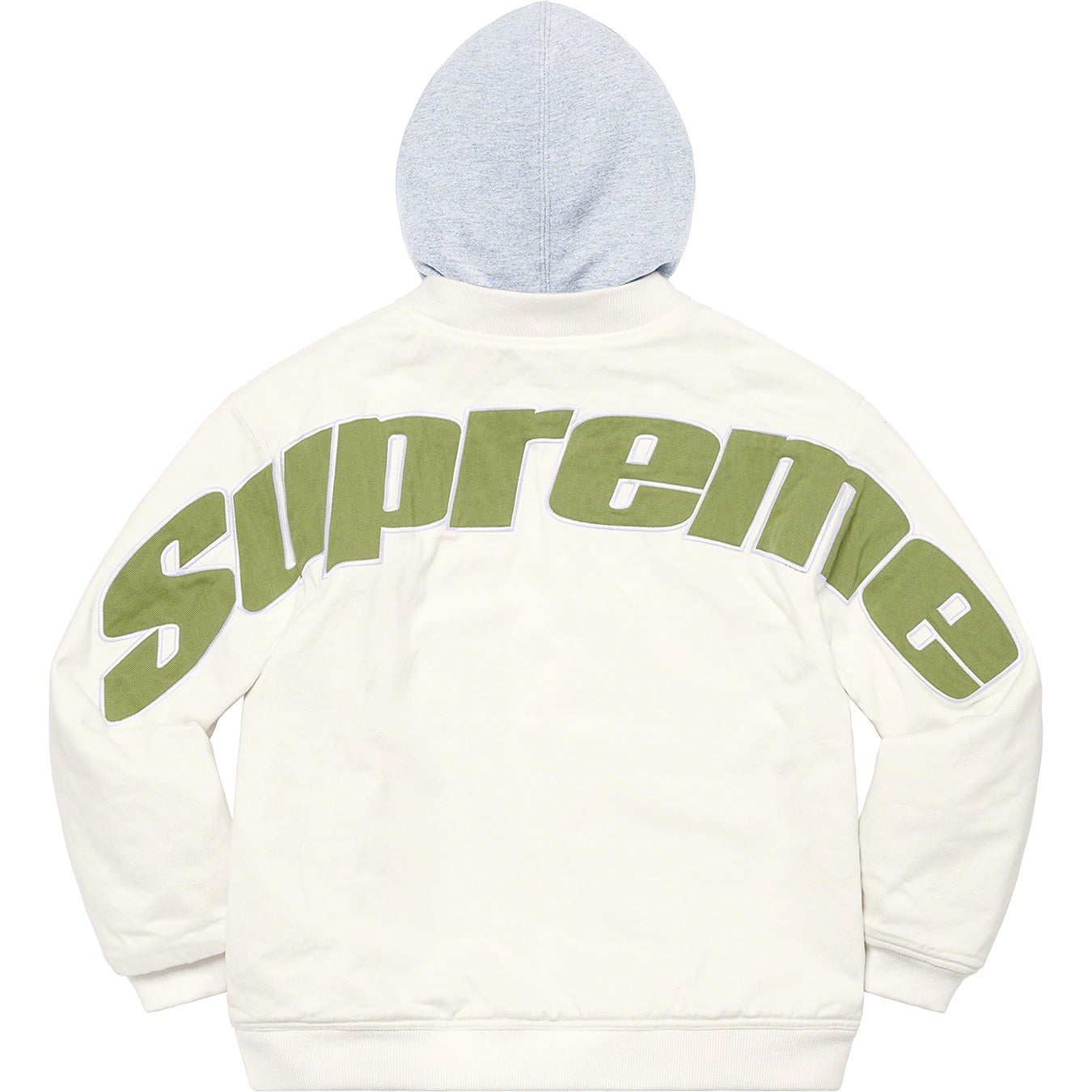 Hooded Twill Varsity Jacket view 5